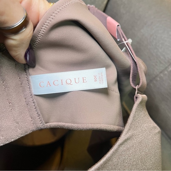 CACIQUE Backsmoother Lightly Lined Bra Tan Brown NWT Plus Size‎ Full Coverage - Picture 5 of 7